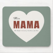 Tapis De Souris Modern Personalized Mama Heart Mouse Pad (Devant)