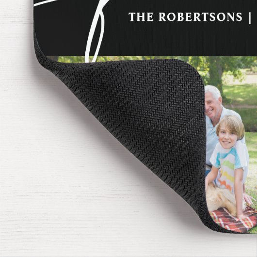 Tapis De Souris Modern Photo Collage Family Script Keepsake (Coin)