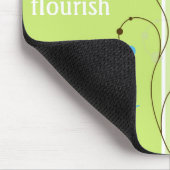 Tapis De Souris Modern Simple Flower Green Typography (Coin)