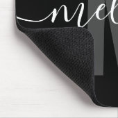 Tapis De Souris Modern Simple Monogramme Nom de l'écriture manuscr (Coin)