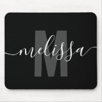 Modern Simple Monogramme Nom de l'écriture manuscr