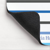 Tapis De Souris Modern Stylish Blue Stripes Custom (Coin)