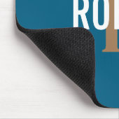 Tapis De Souris Modern teal gold monogram men name (Coin)