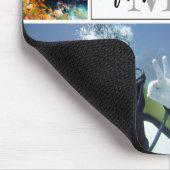 Tapis De Souris Moderne 8 Photo Collage Monogramme Nom Personnalis (Coin)