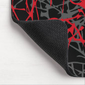 Tapis de souris moderne, abstrait, noir, rouge, gr (Coin)