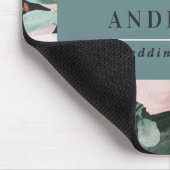 Tapis De Souris Moderne aquarelle fleurie et feuillage élégant (Coin)