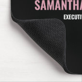 Tapis De Souris Moderne Chic rose, blanc et noir (Coin)