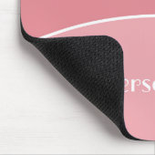Tapis De Souris Moderne Chic Rose Professionnel Avec Nom (Coin)
