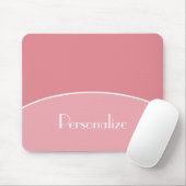 Tapis De Souris Moderne Chic Rose Professionnel Avec Nom (Avec souris)