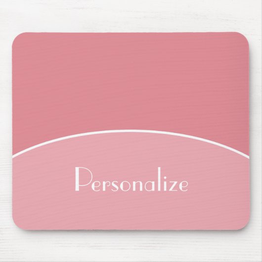 Tapis De Souris Moderne Chic Rose Professionnel Avec Nom (Devant)