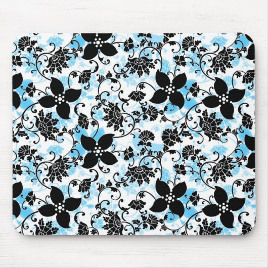 Tapis de souris moderne de conception florale - (Devant)