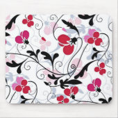 Tapis de souris moderne de conception florale - (Devant)
