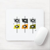 TAPIS DE SOURIS moderne de la moitié du siècle (Avec souris)