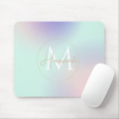 Tapis De Souris Moderne Elégant Pastel Rose Mint Purple Gradient (Avec souris)