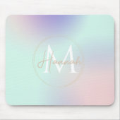 Tapis De Souris Moderne Elégant Pastel Rose Mint Purple Gradient (Devant)