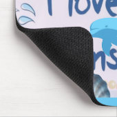 Tapis De Souris Moderne et Cool l Love Dolphins Citations Nom (Coin)