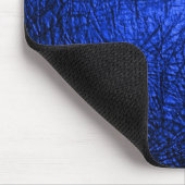 Tapis De Souris Moderne Faux Blue Leather Texture (Coin)