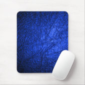 Tapis De Souris Moderne Faux Blue Leather Texture (Avec souris)