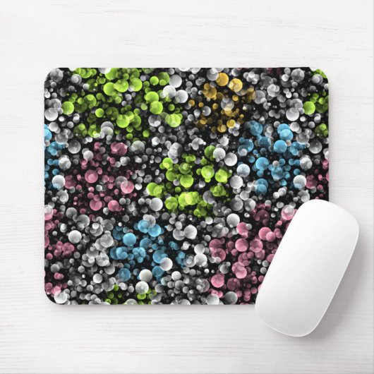 Tapis De Souris Moderne Funky coloré Pois Motif rétro (Avec souris)