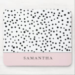 Tapis De Souris Moderne Girly Pastel Rose Avec Nom Personnalisé<br><div class="desc">Moderne Girly Pastel Rose Avec Nom Personnalisé</div>