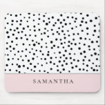 Tapis De Souris Moderne Girly Pastel Rose Avec Nom Personnalisé<br><div class="desc">Moderne Girly Pastel Rose Avec Nom Personnalisé</div>