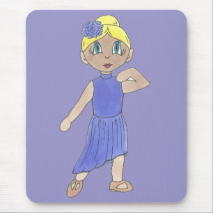 Tapis De Souris Moderne Lyrique Danseur Danse Enseignant Purple Co