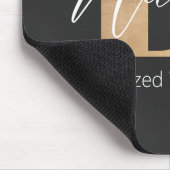 Tapis De Souris Moderne Monogramme Initiale L & Nom Personnalisé (Coin)