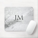 Tapis De Souris Moderne, Monogramme, Salon, Parties scintillant (I<br><div class="desc">Moderne,  Monogramme,  Salon,  Parties scintillant (Imiter) Design. Spécifique au client,  modifiez votre nom en quelques secondes.</div>