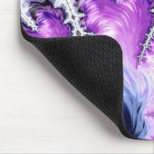 Tapis De Souris Moderne noir blanc violet dégradé Fractal (Coin)