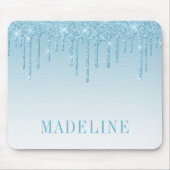 Tapis De Souris Moderne Parties scintillant moderne tendance Bleu (Devant)