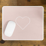 Tapis De Souris Moderne Pastel Rose & Coeur Minimaliste Beau Cadea<br><div class="desc">Moderne Pastel Rose & Coeur Minimaliste Beau Cadeau</div>