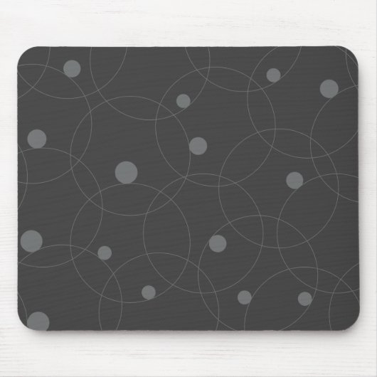 Tapis De Souris Moderne, simple, ludique, amusant motif de cercles (Devant)