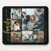 Tapis De Souris Moderne style 6 photo collage famille calligraphie (Devant)
