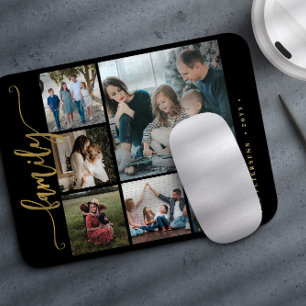 Tapis De Souris Moderne style 6 photo collage famille calligraphie