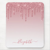 Tapis De Souris Moderne tendance élégant écriture poussiéreuse ros (Devant)