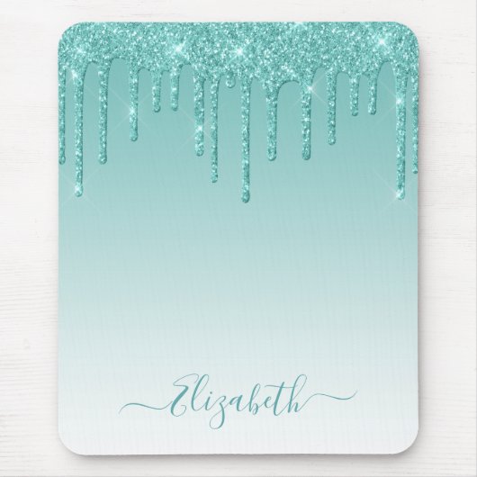 Tapis De Souris Moderne tendance Script élégant Parties scintillan (Devant)