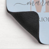 Tapis De Souris Modert Mocha Mousse Monogram Bleu Poussiéreux (Coin)