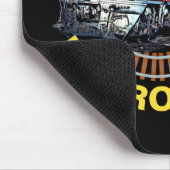 Tapis De Souris Modifier le modèle de texte Railroader Red Yellow  (Coin)