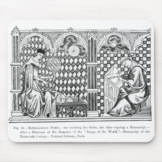 Tapis De Souris Moines de mathématicien : on enseignant le globe (Devant)