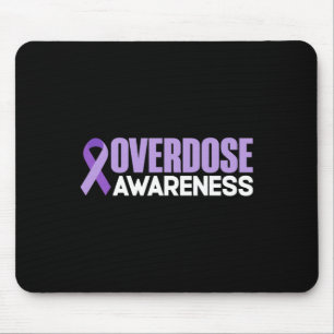 Tapis De Souris Mois de la sensibilisation aux surdoses 2022 Ruban