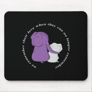 Tapis De Souris Mois de la sensibilisation I Fin Ruban Violet Élép