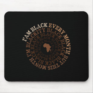 Tapis De Souris Mois de l'histoire des Noirs Blackity Black Black