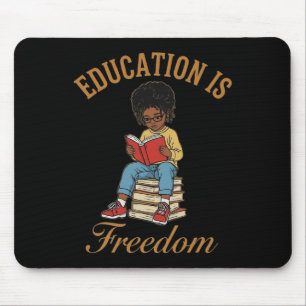 Tapis De Souris Mois de l'histoire des Noirs Éducation Liberté Liv