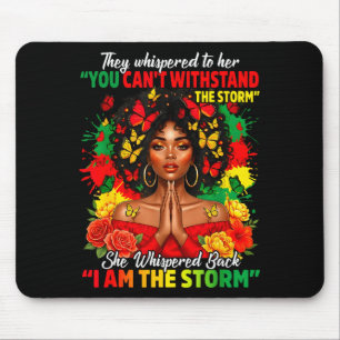 Tapis De Souris Mois de l'histoire des Noirs Fille africaine Femme