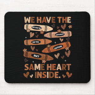 Tapis De Souris Mois de l'histoire des Noirs Nous avons le même cœ