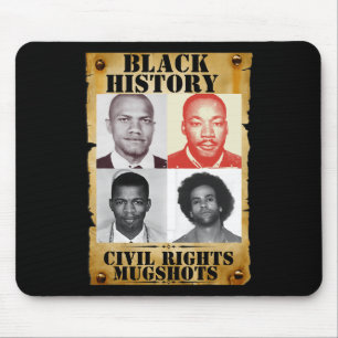 Tapis De Souris Mois de l'Histoire Noire Mugshot authentique des d