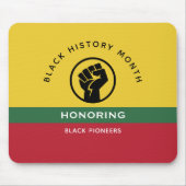 Tapis De Souris Mois de l'histoire noire Texte courbe afro-américa (Devant)