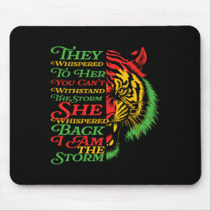 Tapis De Souris Mois De L'Histoire Noire Tigre Africain Coloré En
