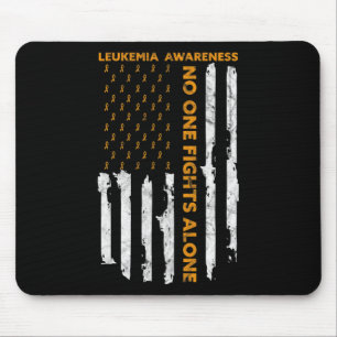 Tapis De Souris Mois de sensibilisation à la leucémie Drapeau amér