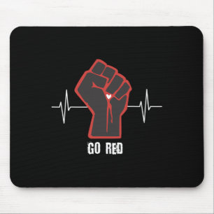 Tapis De Souris Mois de sensibilisation à la maladie cardiaque Go 